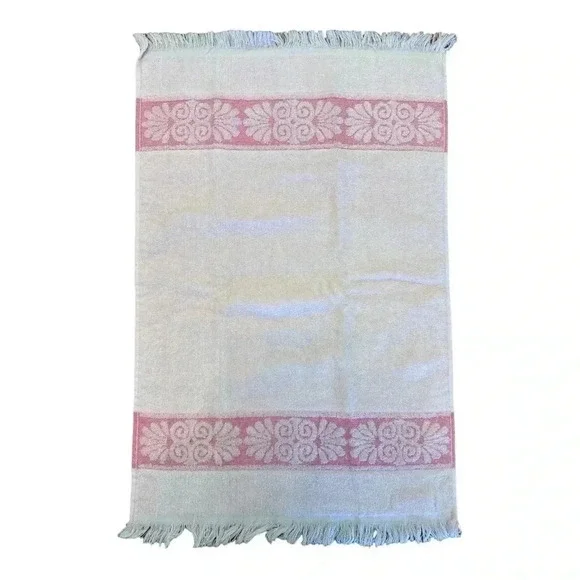 Cannon 1950s-1960s Monticello Pink Bath Towels Set of 6 Vintage Bath Linens - Picture 4 of 8